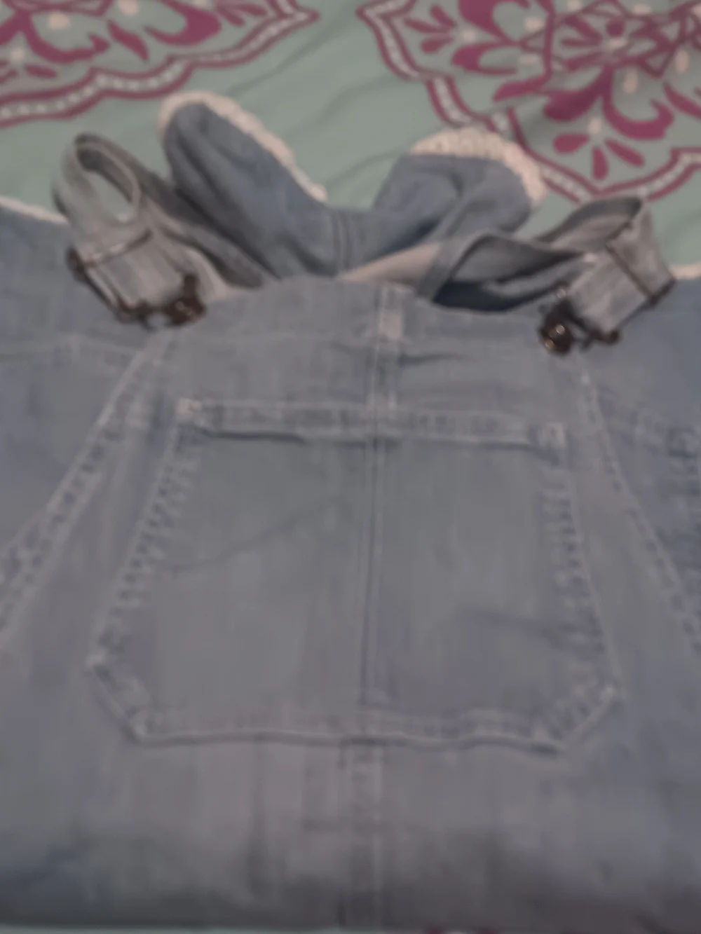 OshKosh B'gosh🍑 Light Blue Denim Short Overalls